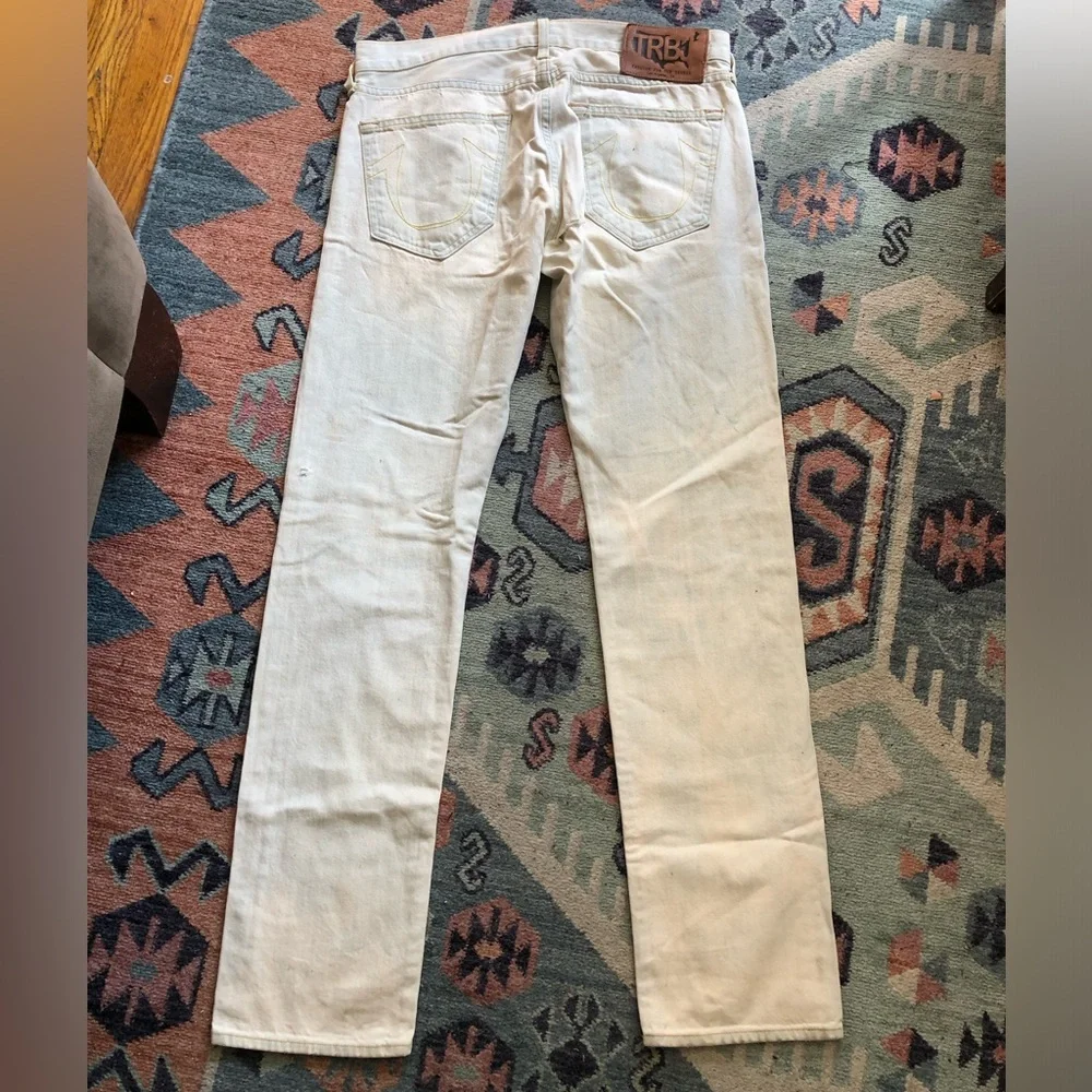 True Religion White Tapered Jeans